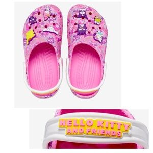 🌟NWT🌟Hello Kitty Crocs Adult Classic Sanrio Friends Clog Jibbitz Charm M10 W12